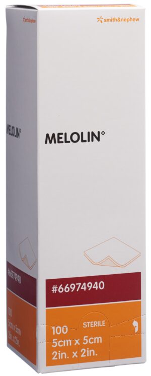 MELOLIN Wundkompressen 5x5cm steril Btl 100 Stk