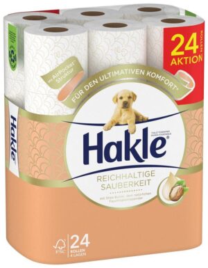 HAKLE Toilettenpa Reichhaltige Saub ShRolle 24 Stk
