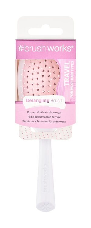 BRUSHWORKS Travel Detangling Hair Brush Box
