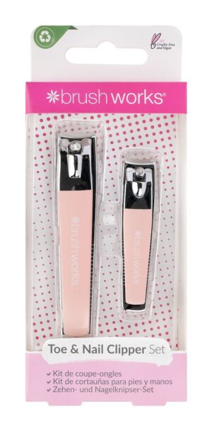 BRUSHWORKS Toe & Nail Clipper Set Box 2 Stk