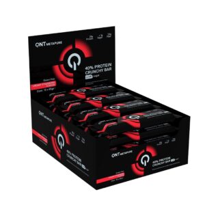 QNT META 40% Prot Crun low sug Cr Strawb 12 x 65 g