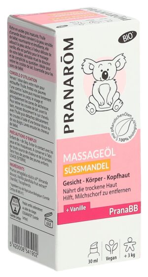 PRANAROM PranaBB Massageöl Süssmandel Bio Fl 30 ml