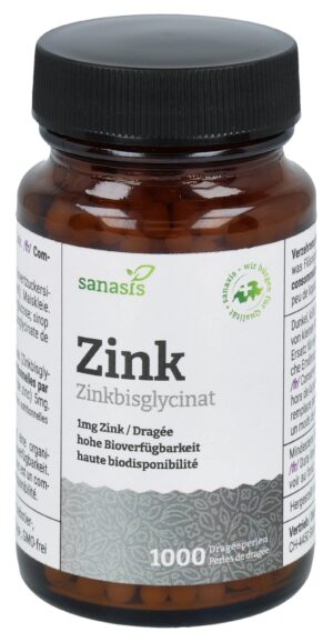 SANASIS Zink Dragéeperlen vegan           1000 Stk