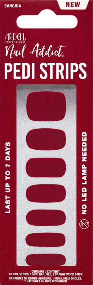 ARDELL Nail Addict Strips Ped Sangria       16 Stk