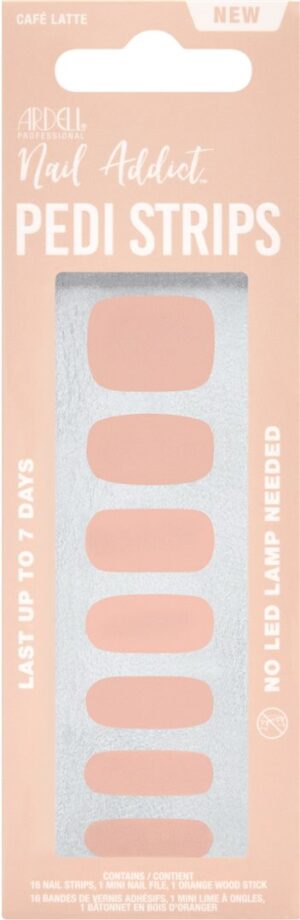 ARDELL Nail Addict Strips Ped Cafe Latte    16 Stk