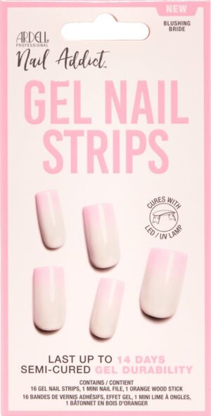 ARDELL Nail Addict Gel Strips Blush Bride   16 Stk