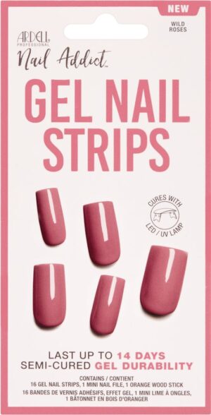 ARDELL Nail Addict Gel Strips Wild Roses    16 Stk