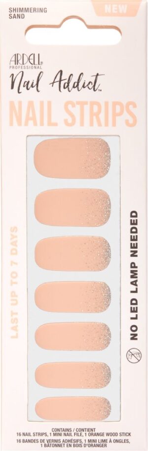 ARDELL Nail Addict Strips Shimmering Sand   16 Stk
