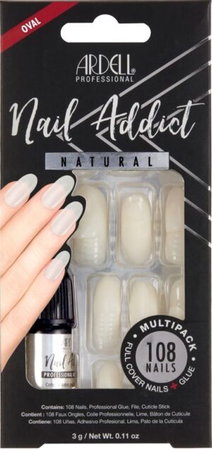 ARDELL Nail Addict Natural Multip Oval 108 Stk