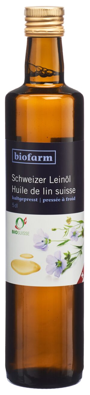 BIOFARM Leinöl CH Knospe Bio Suisse        Fl 5 dl