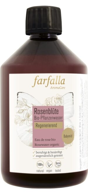 FARFALLA Bio-Pflanzenwasser Rosenblüte   Fl 500 ml