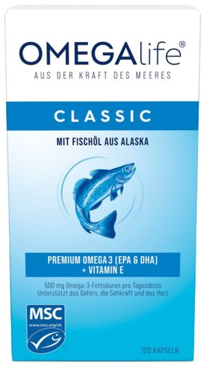 OMEGA-LIFE Classic Kaps 500 mg          Ds 120 Stk