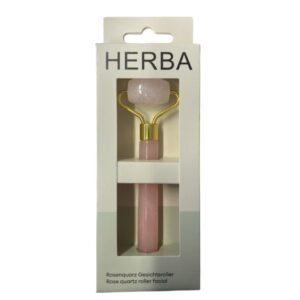 HERBA Gesichtsroller Rosenquarz Harzgriff