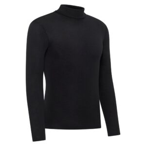 EUSANA Herren Langarmshirt XL Rollkragen schwarz