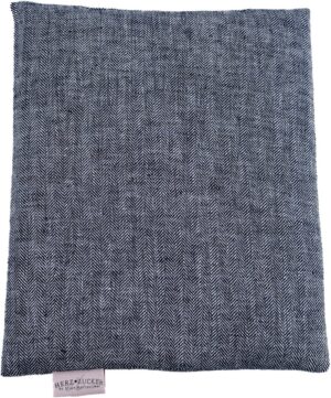HERZZUCKER Raps Wärmekissen 26x21cm Leinen blau