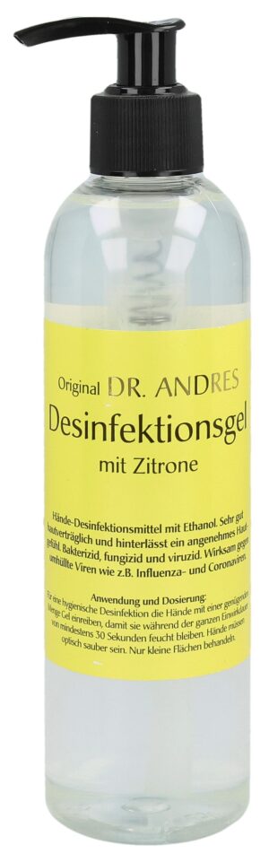 ANDRES Desinfektionsgel Zitrone Disp 250 ml