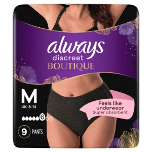ALWAYS Discreet Boutique Inkont Pants M schw 9 Stk