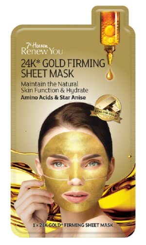 7TH HEAVEN Sheet Mask Renew You 24k Gold Firmi