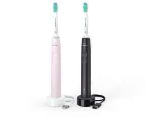 PHILIPS Sonicare 3100 Doppelpack rose-schwarz
