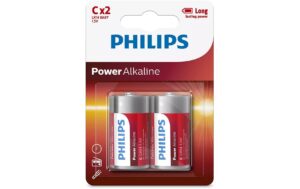 PHILIPS Batterien Power Alkaline C/LR14Blist 2 Stk