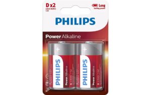 PHILIPS Batterien Power Alkaline D/LR20Blist 2 Stk